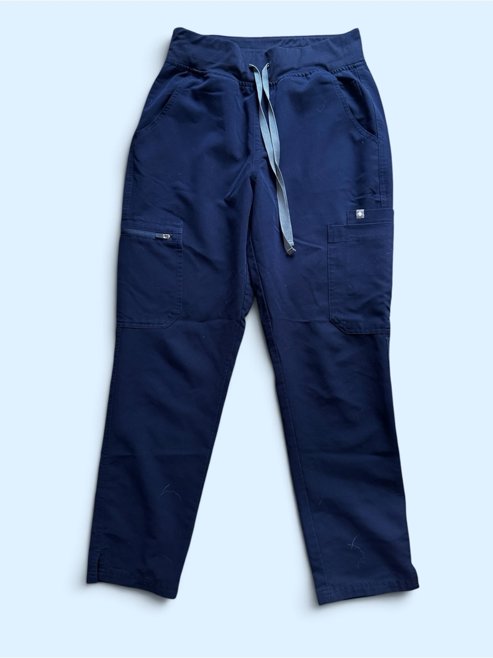 FIGS High Waisted Yola Skinny Scrub Pants – Navy – Small Petite 💙